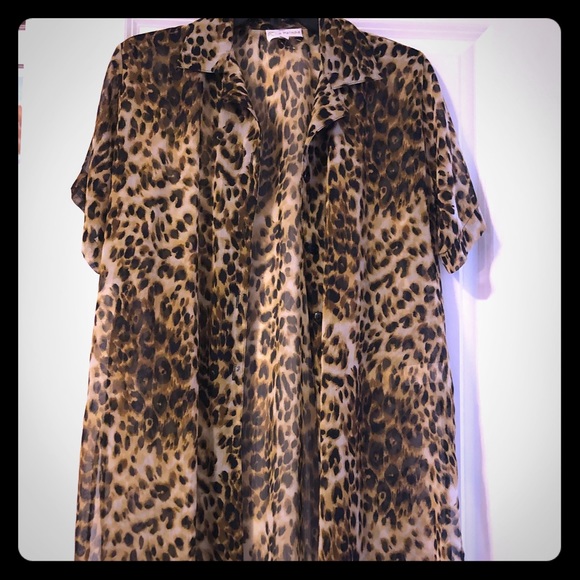 Sheer CHEETAH blouse - Picture 1 of 2